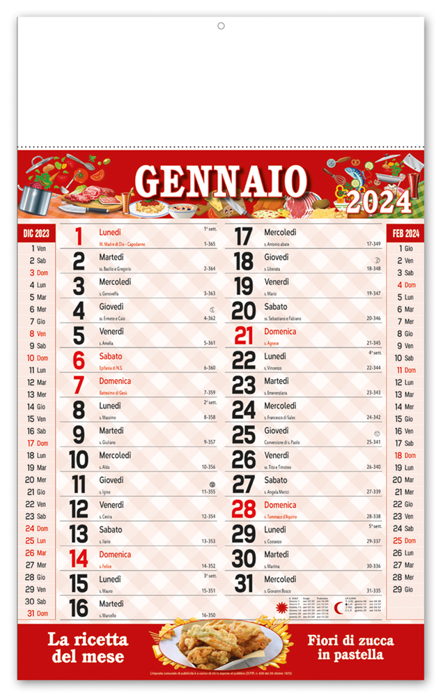 Melprom s.r.l.: acquista CALENDARIO PERSONALIZZATO 13FG. CARTA 200GR. F.TO  16,5X14