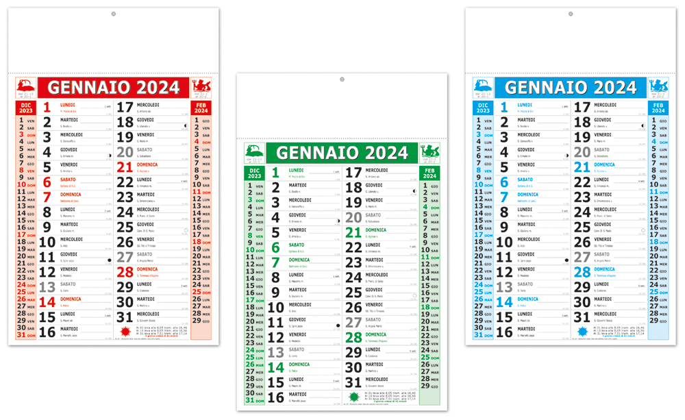 Calendario da muro Slim day by day aziendale - serie 02_M_P - Tutto  Calendari 2023